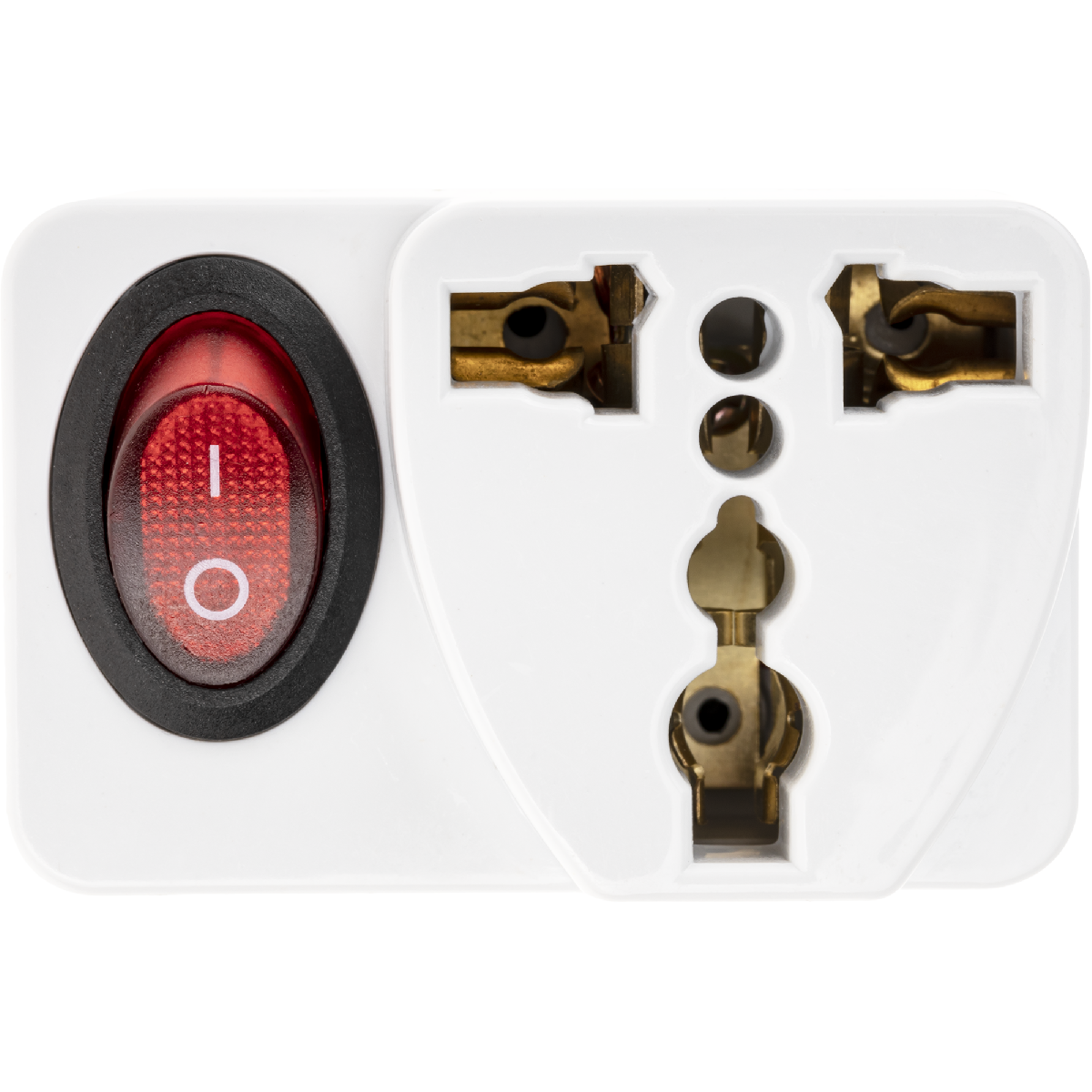 Адаптер c кнопкой на евро и азиатскую вилку Duwi 26956 4