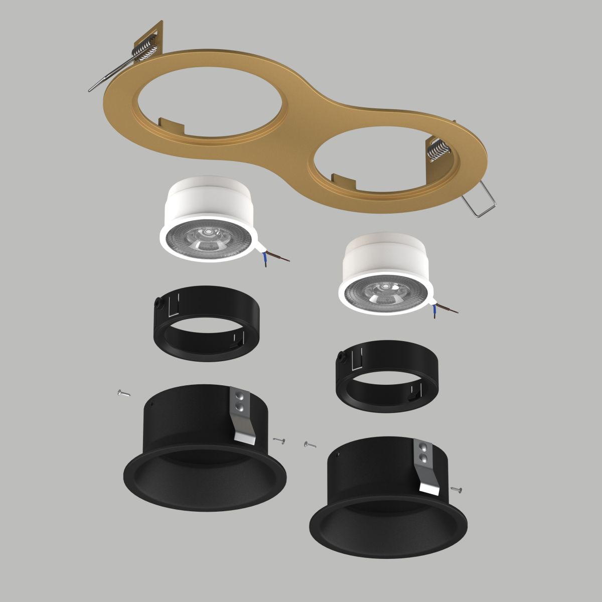 Встраиваемый светильник Lightstar Domino (214623+214607+214607+214007+214007) D6230707BMOD