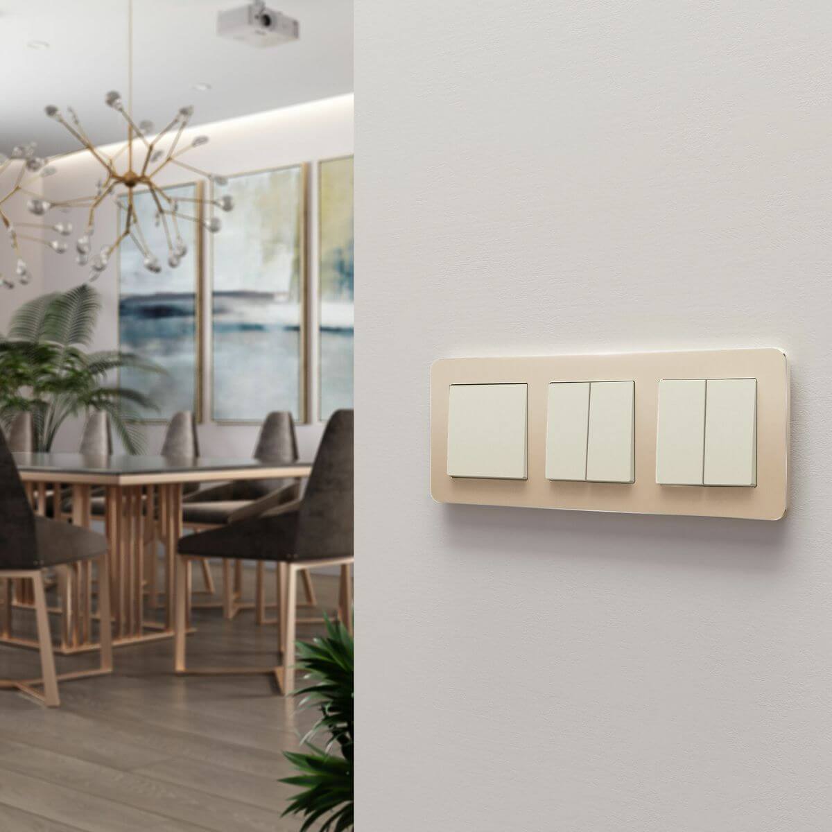 Выключатель двухклавишный проходной Werkel 4690389184697 W1122062