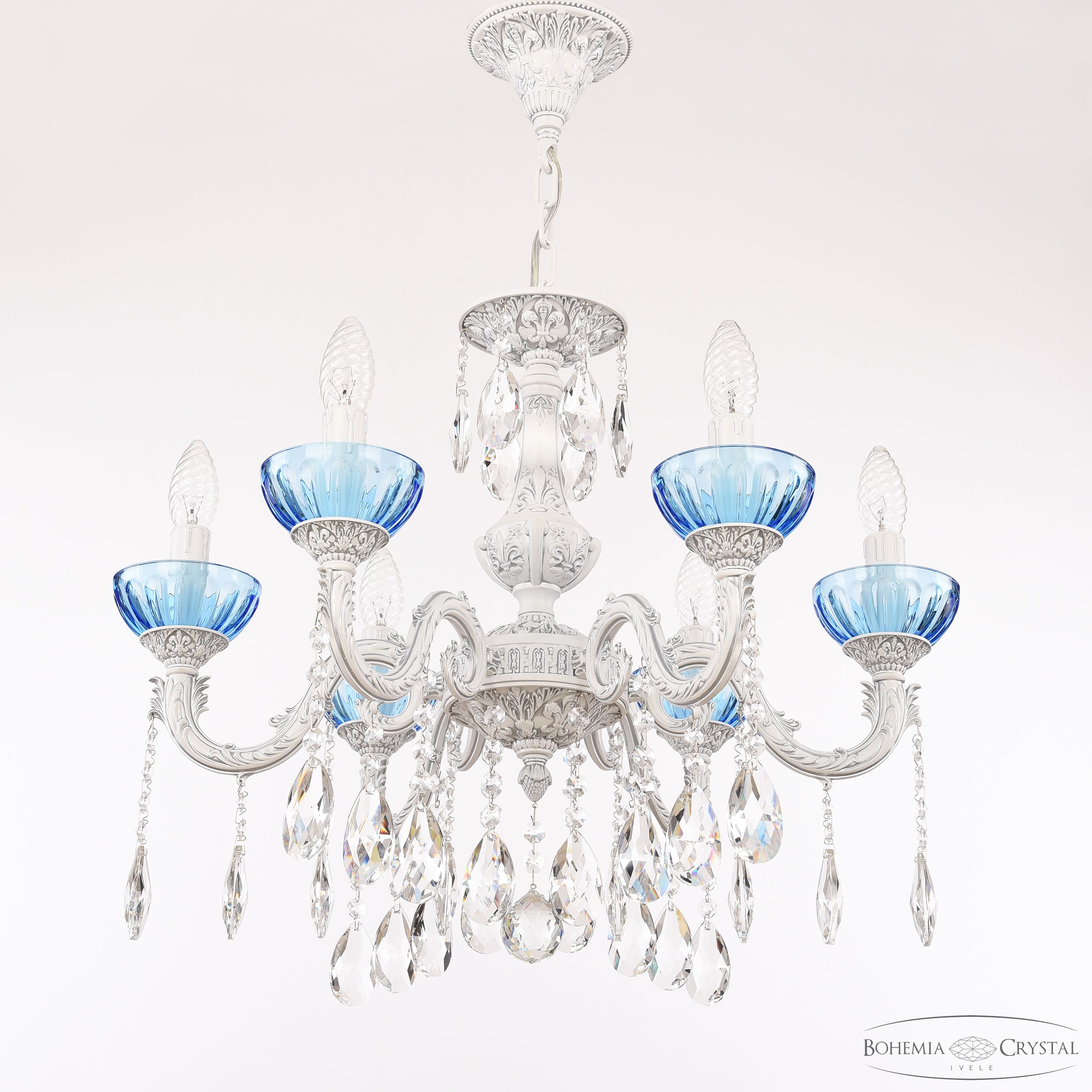 Подвесная люстра Bohemia Ivele Crystal AL79101/6/175 A WMN P Aquamarine/M-1H