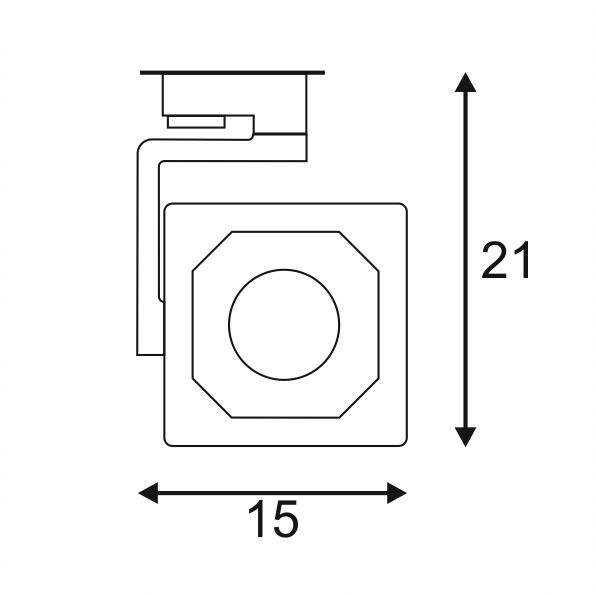 Трековый светодиодный cветильник SLV 3Ph Euro Cube 152780