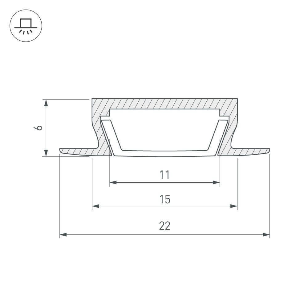 Профиль Arlight MIC-F-2000 ANOD Gold Deep 017649