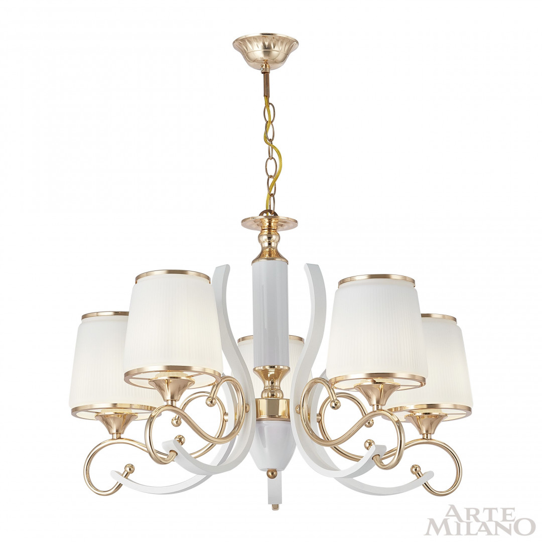Подвесная люстра Arte Milano Florentia-3857 303857/5 Wh/Gd