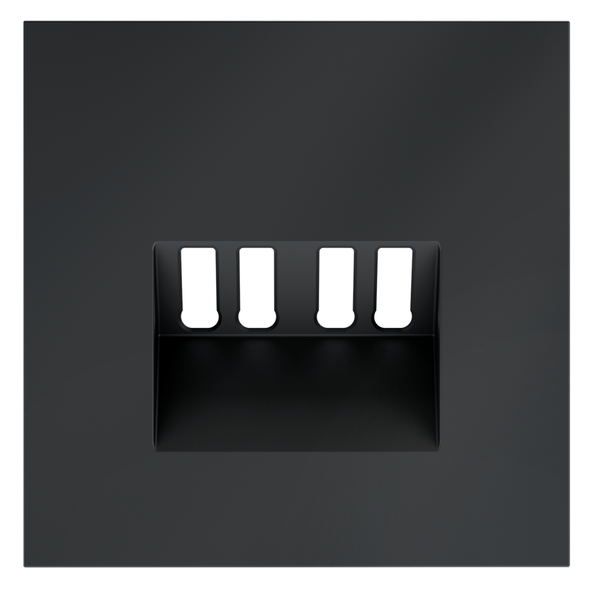 Накладка для розетки акустической 4-местной  Voltum S70 (графит) VLS001507