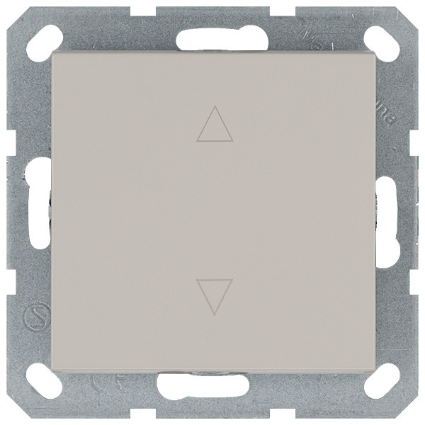 Выключатель одноклавишный для штор 10A 250V с накладкой, цвет Тауп Jasmart G3018T