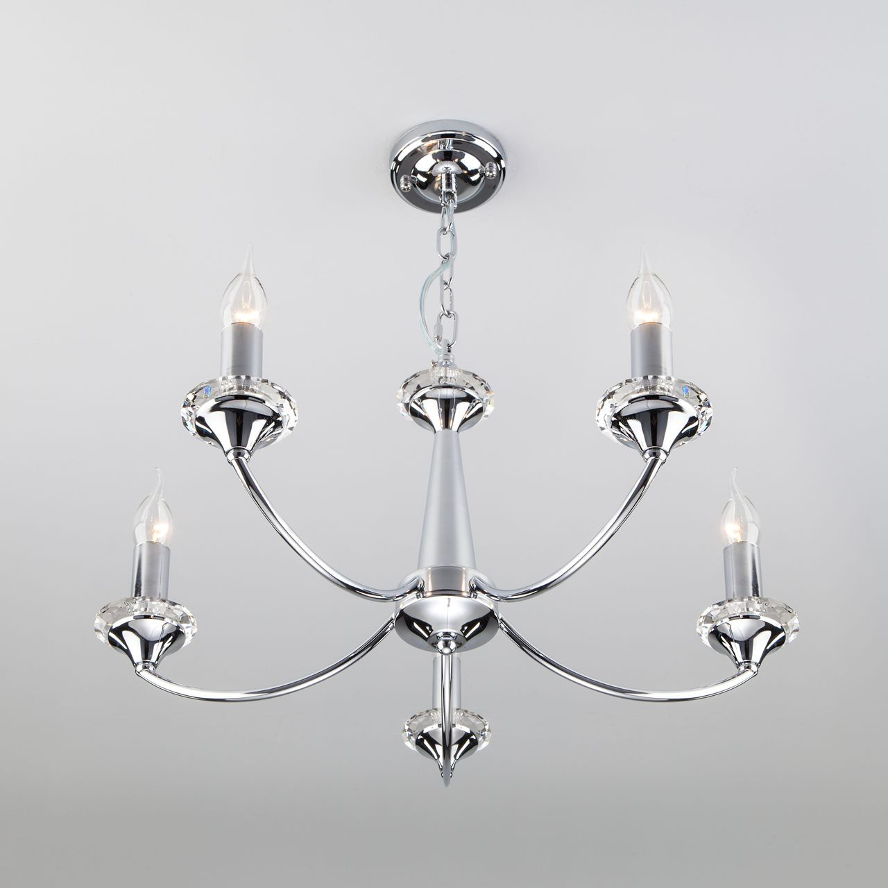 Подвесная люстра Eurosvet Garda 60096/5 хром