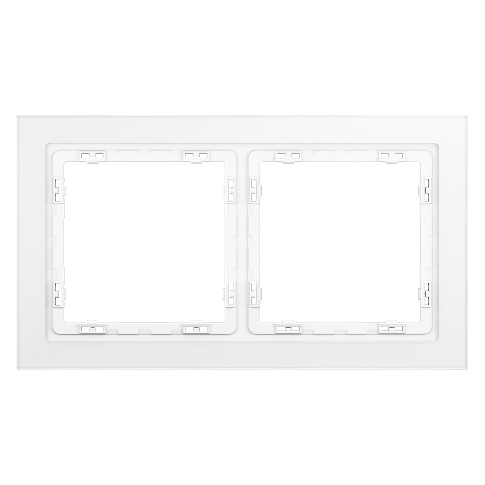 Рамка на 2 поста Voltum S70 VLS110202 (белый,матовый,стекло)