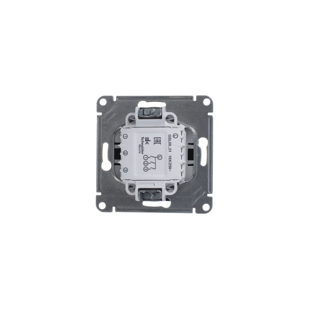 Выключатель 3-клавишный сх.3, 10AX Systeme Electric Glossa Антрацит GSL000731