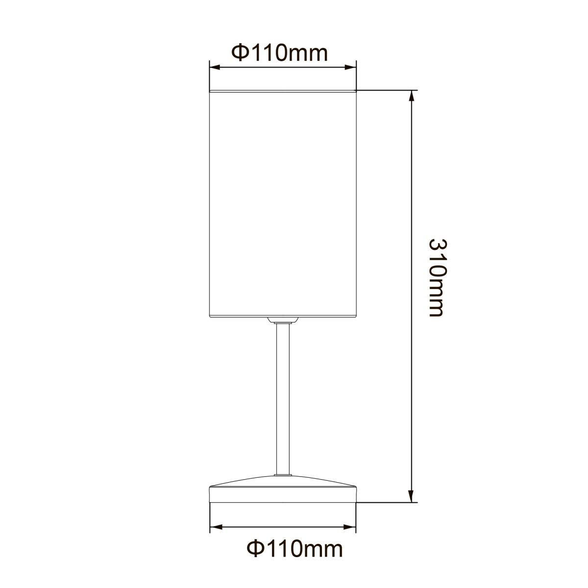 Настольная лампа Uniel UML-B308 E14 BLACK/BEIGE UL-00012425