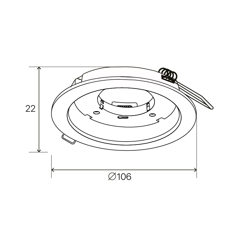 Встраиваемый светильник (10 шт.) Lumin'arte LDL-GX53/01MCH