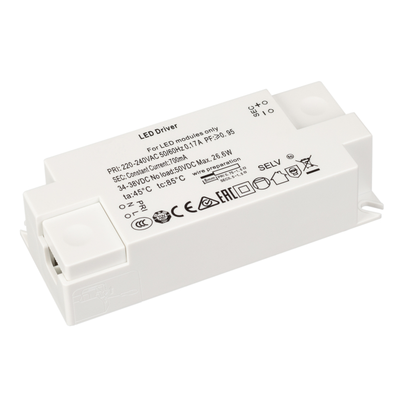 Блок питания Arlight ARJ-KE38700 (27W, 700mA, PFC) 029337