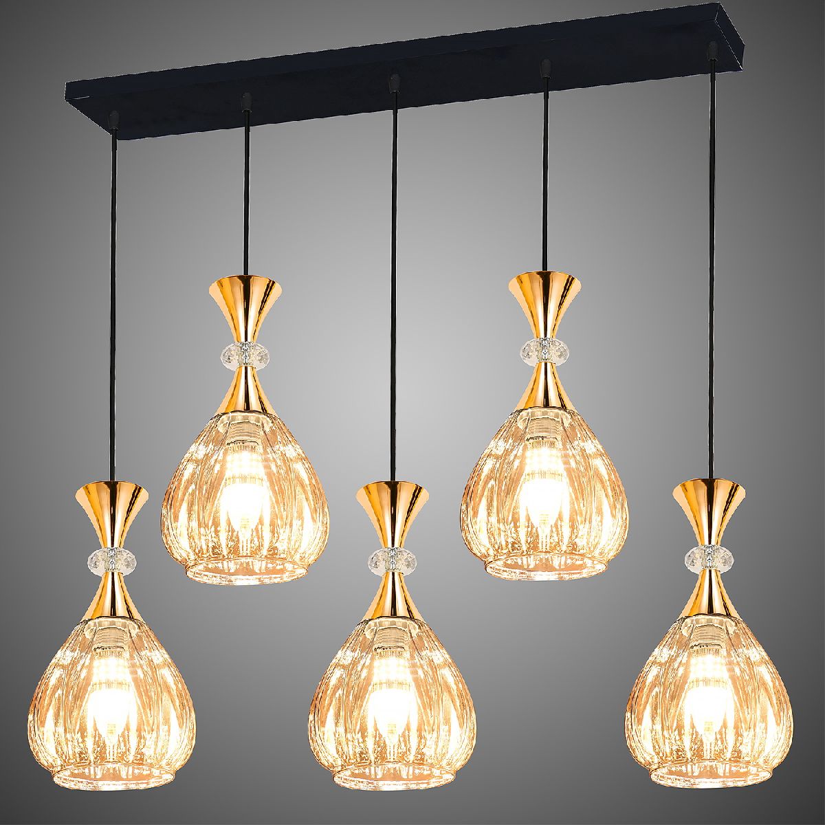 Подвесная люстра Reluce 09015-0.9-05L AMBER