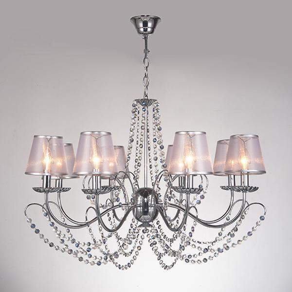 Подвесная люстра Eurosvet 10069/8 хром/прозрачный хрусталь Strotskis