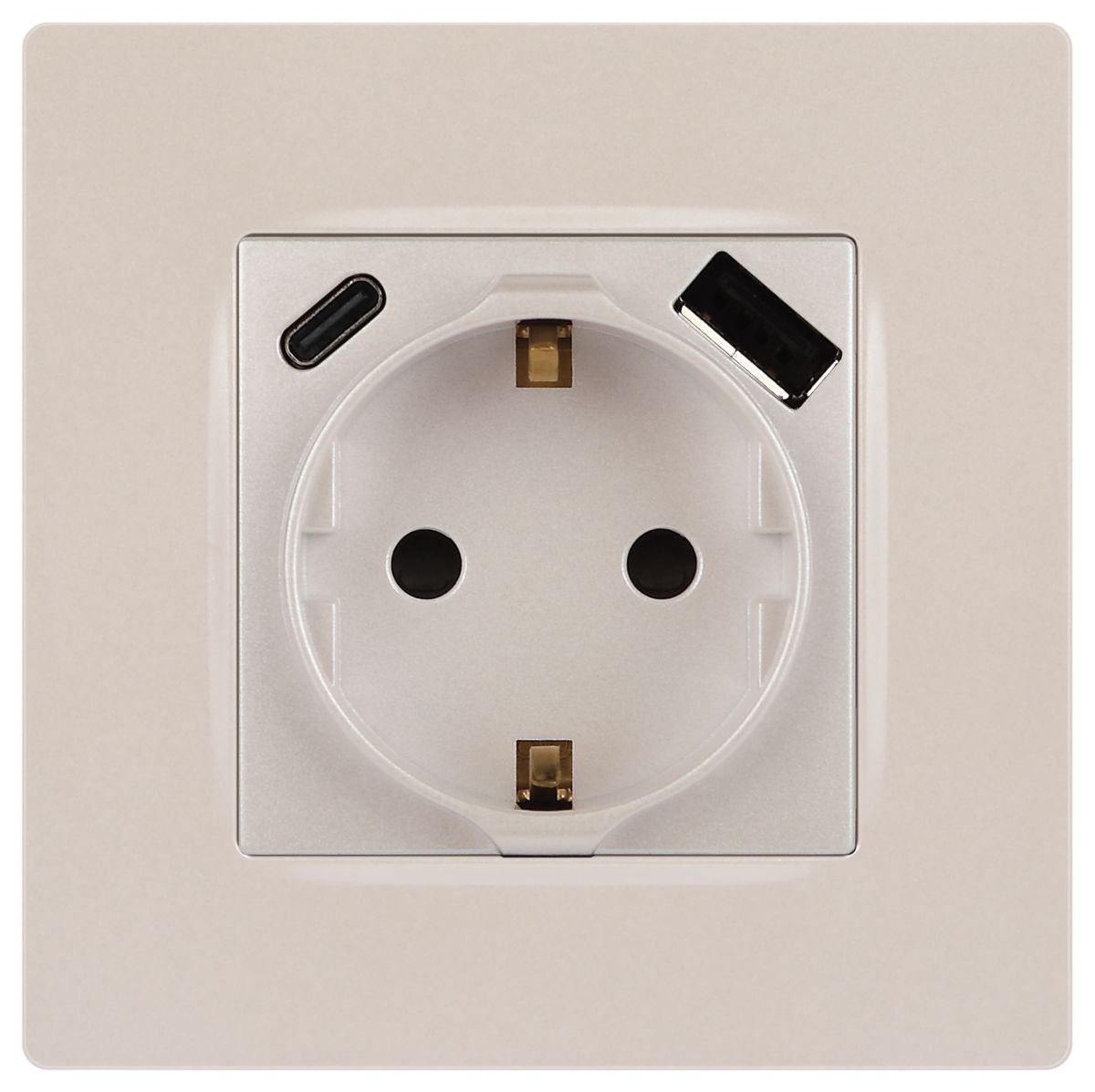 Розетка со шторками с USB type-A+C Эра 12-4108-15 Б0067767