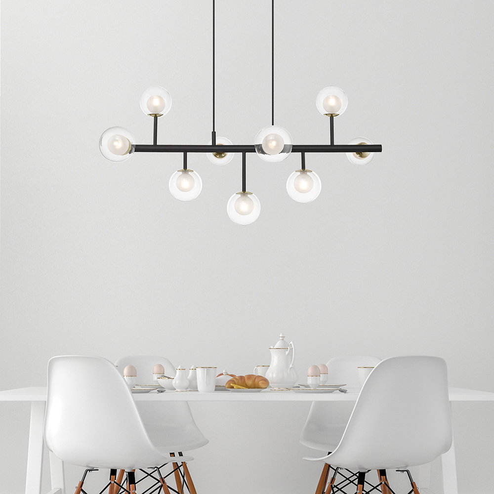 Подвесная люстра Zumaline RIANO P0454-09B-SDGF