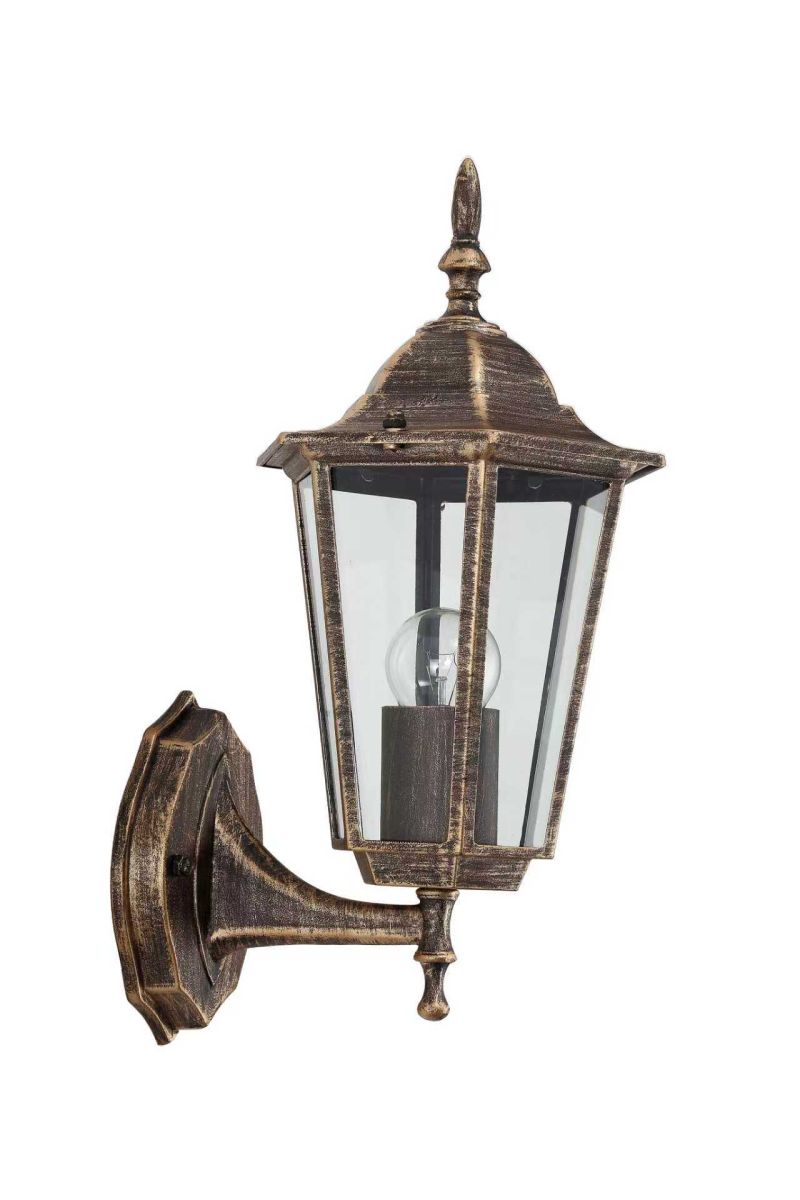 Уличный настенный светильник ЭРА Веледа GBW-104-BR-0360 230В Е27 IP54 бронза вверх Б0071478