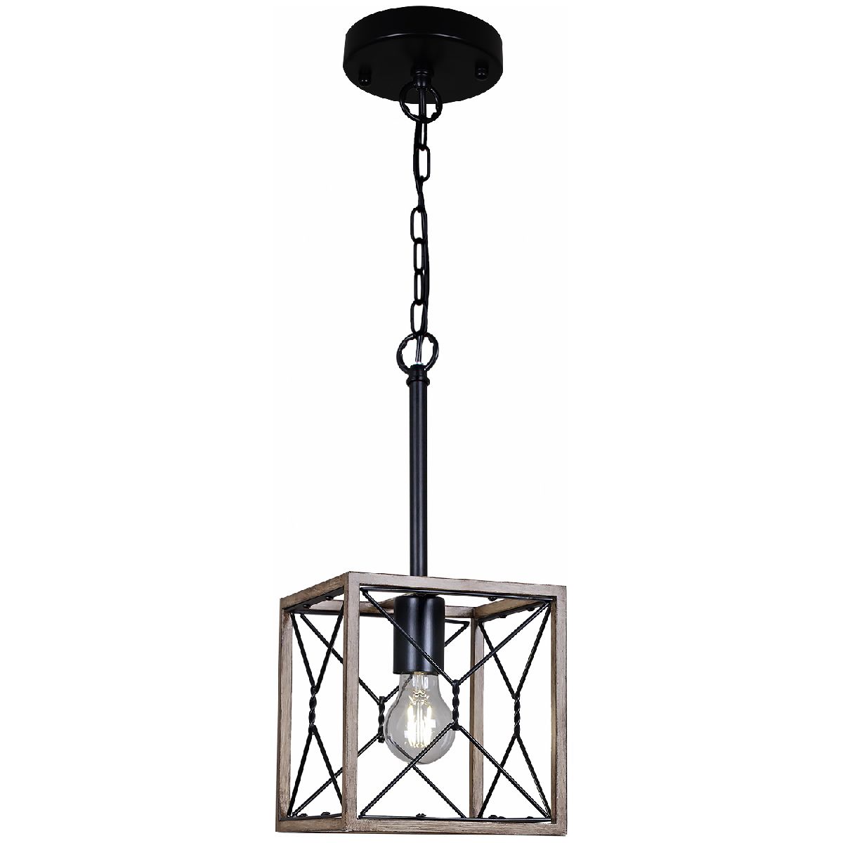 Подвесной светильник Illumico IL1008-1P-05 BK WOOD