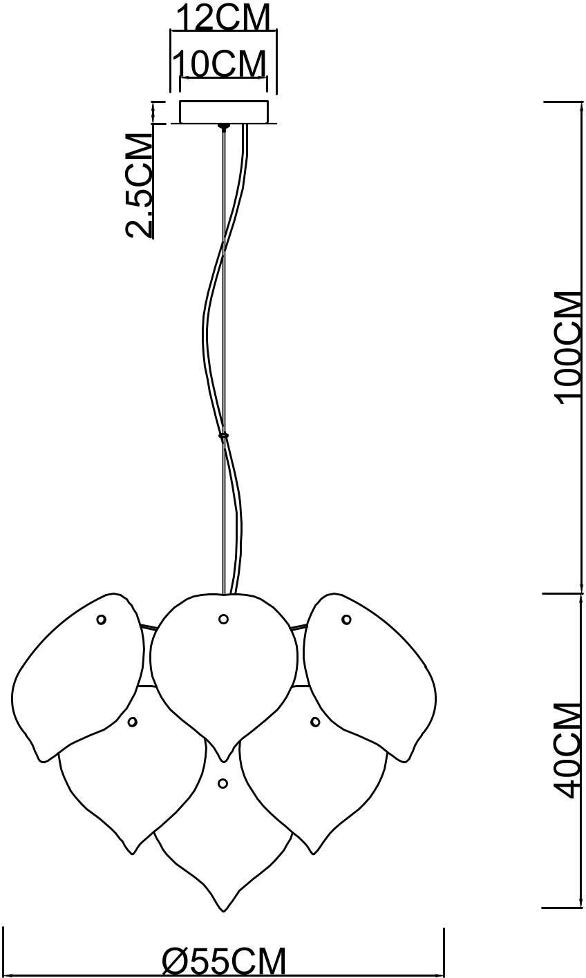 Подвесной светильник Arte Lamp Palmer A5695SP-5WH