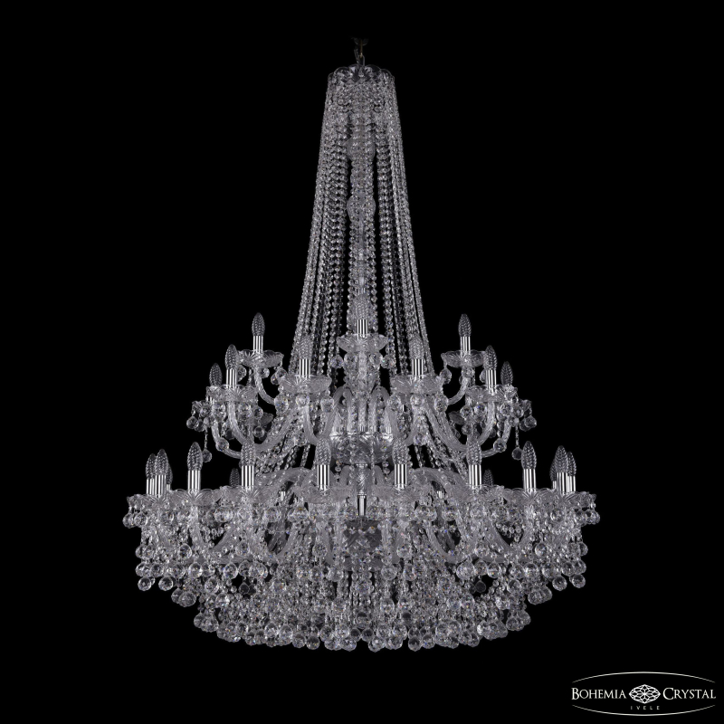 Подвесная люстра Bohemia Ivele Crystal 1409/20+10+5/400/h-152/2d Ni
