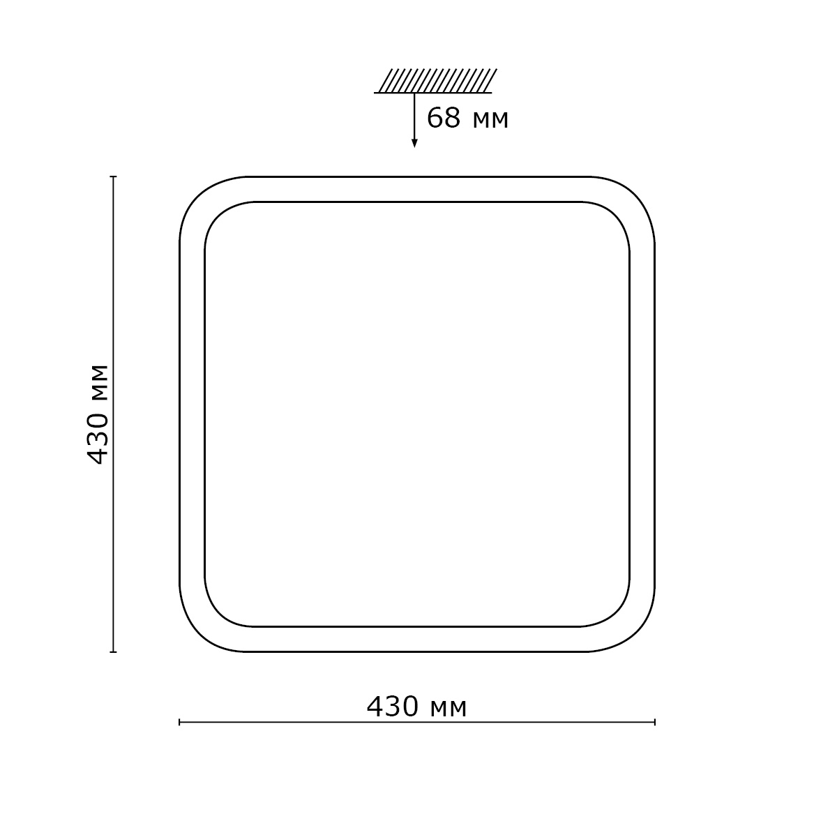 Настенно-потолочный светодиодный светильник Sonex Kvadri 2014/C