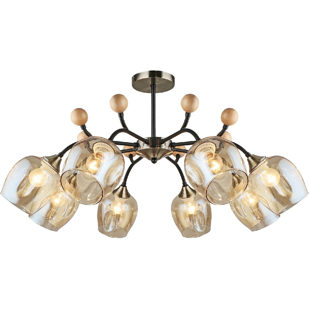 Люстра на штанге Reluce 02009-0.3-08 AB+BK