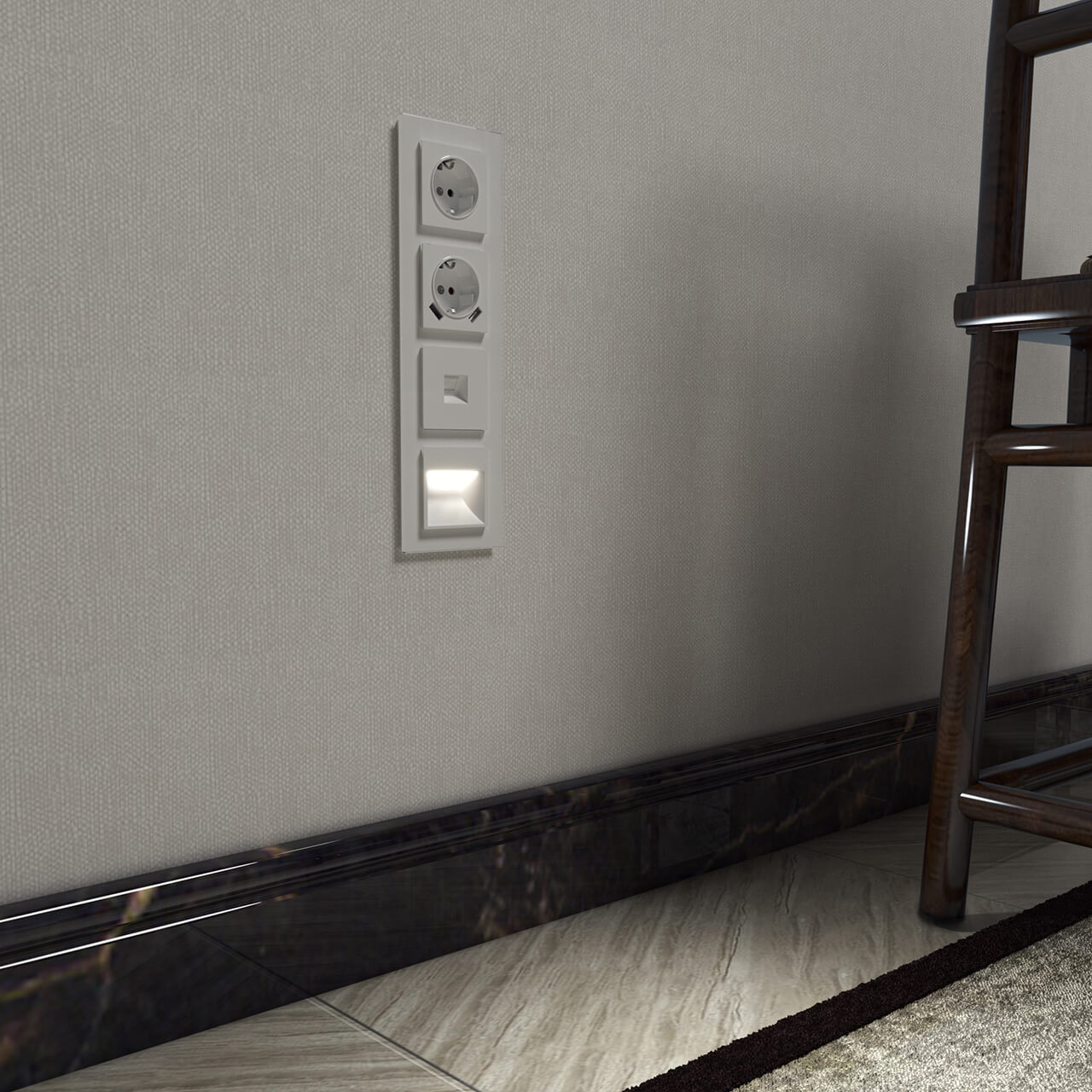 Рамка на 4 поста Werkel Favorit белый матовый W0041105 4690389159930