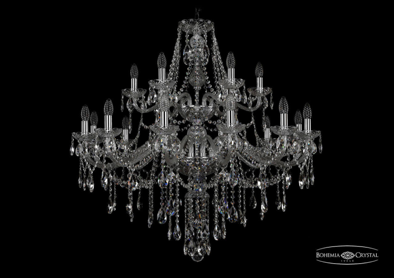 Подвесная люстра Bohemia Ivele 1415/12+6/360/2d/Ni