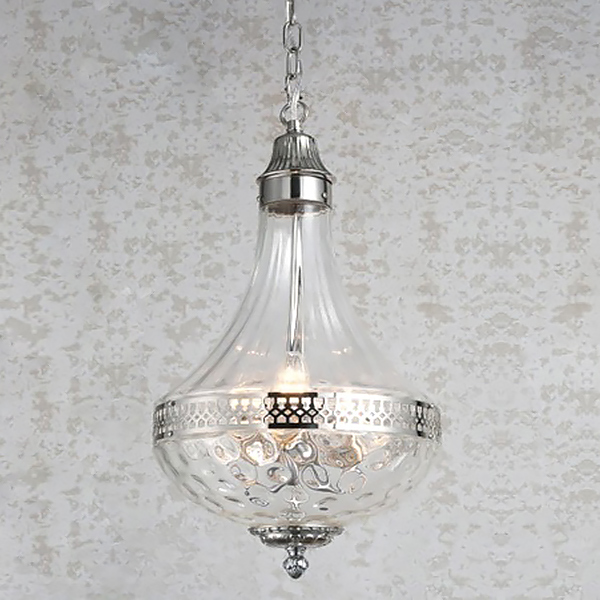 Подвесная люстра DeLight Collection French Empire Glass KG0544P-4 nickel