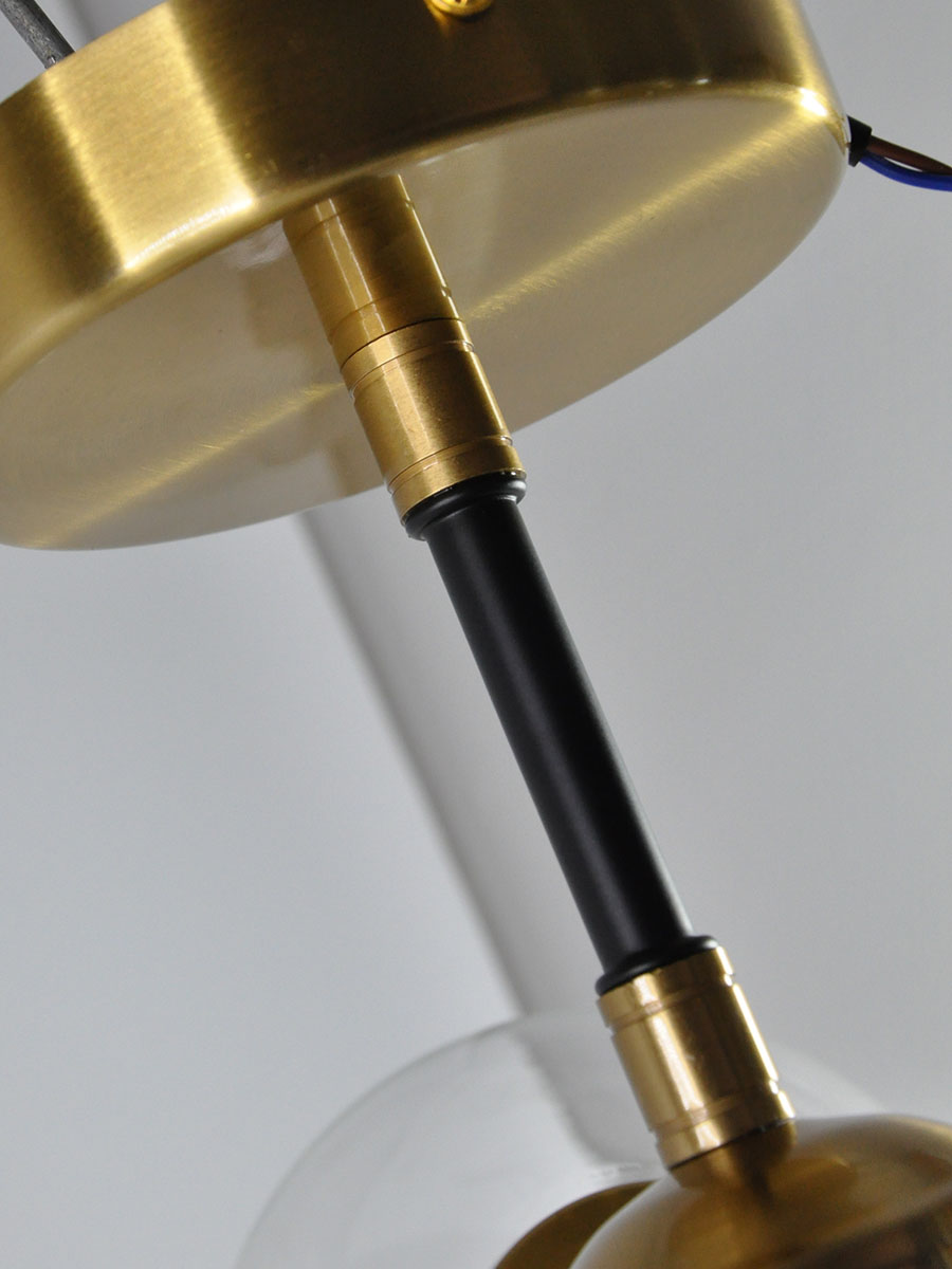 Люстра на штанге Elvan LU-208/3-E27-BkBaCl