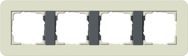 Рамка 4-постовая Gira E3 песочный/антрацит 0214427