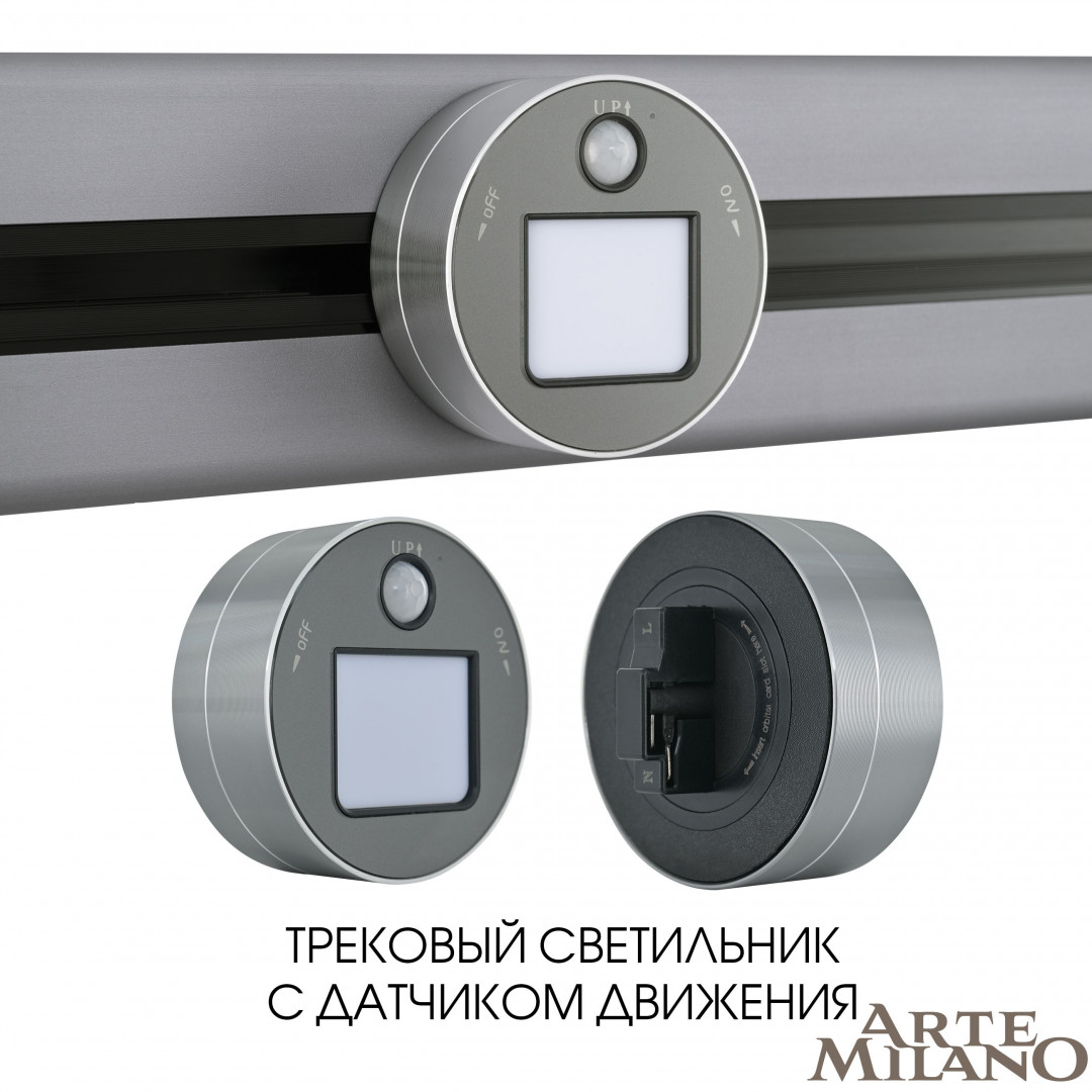 Трековая подсветка Arte Milano Am-track-sockets 380011TLS/LWS Grey