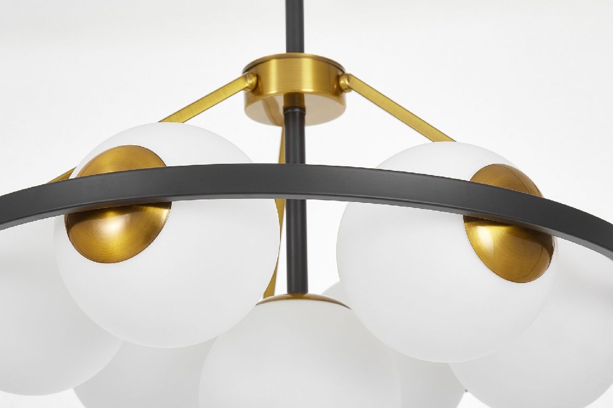 Подвесная люстра Lumina Deco Donzano LDP 8034-7 BK+WT