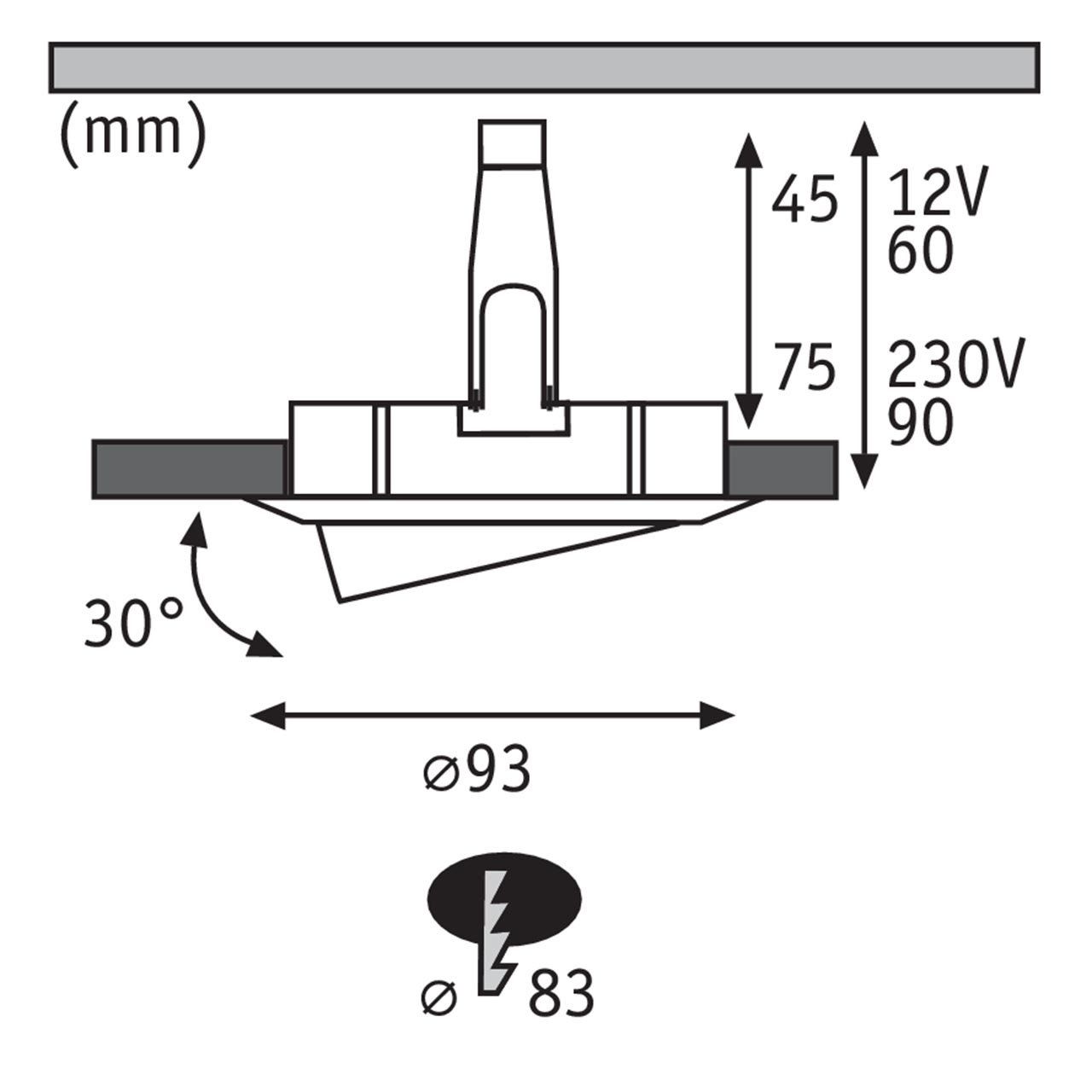 Встраиваемый светильник Paulmann Nova 93663