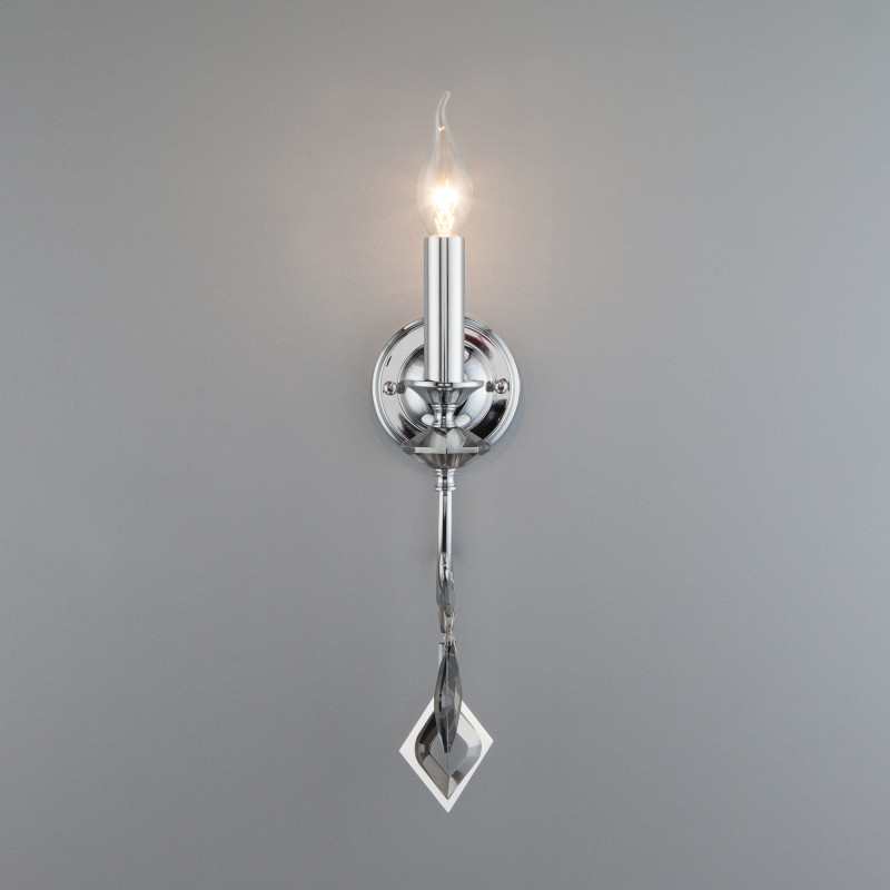 Бра Eurosvet 10110/1 хром/дымчатый хрусталь Strotskis