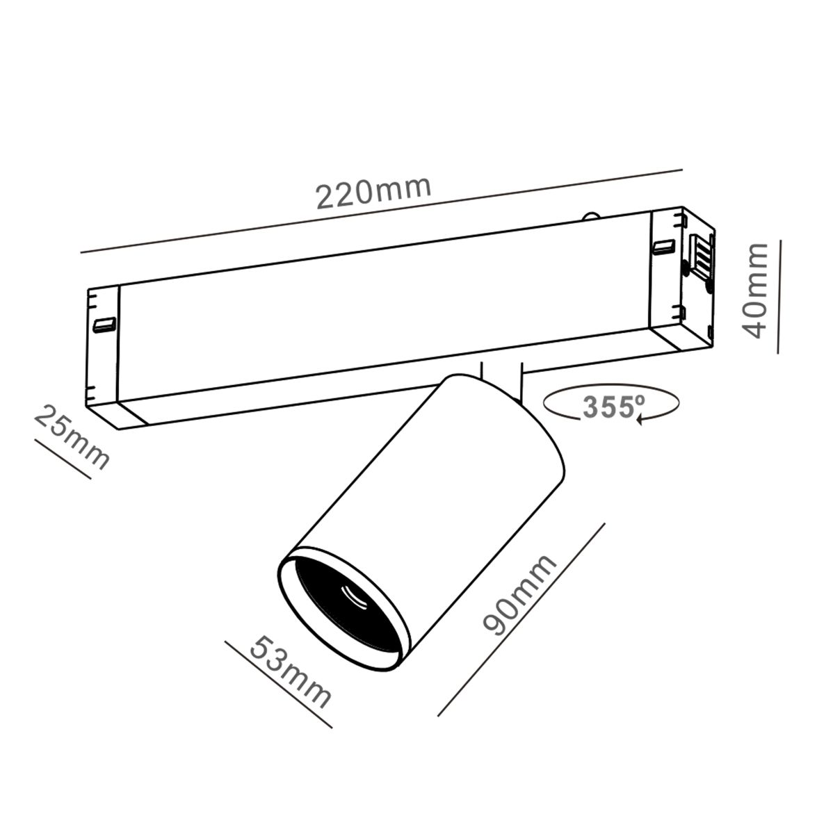 Трековый светильник IMEX Smart Line IL.0050.5010-GU10-GAB