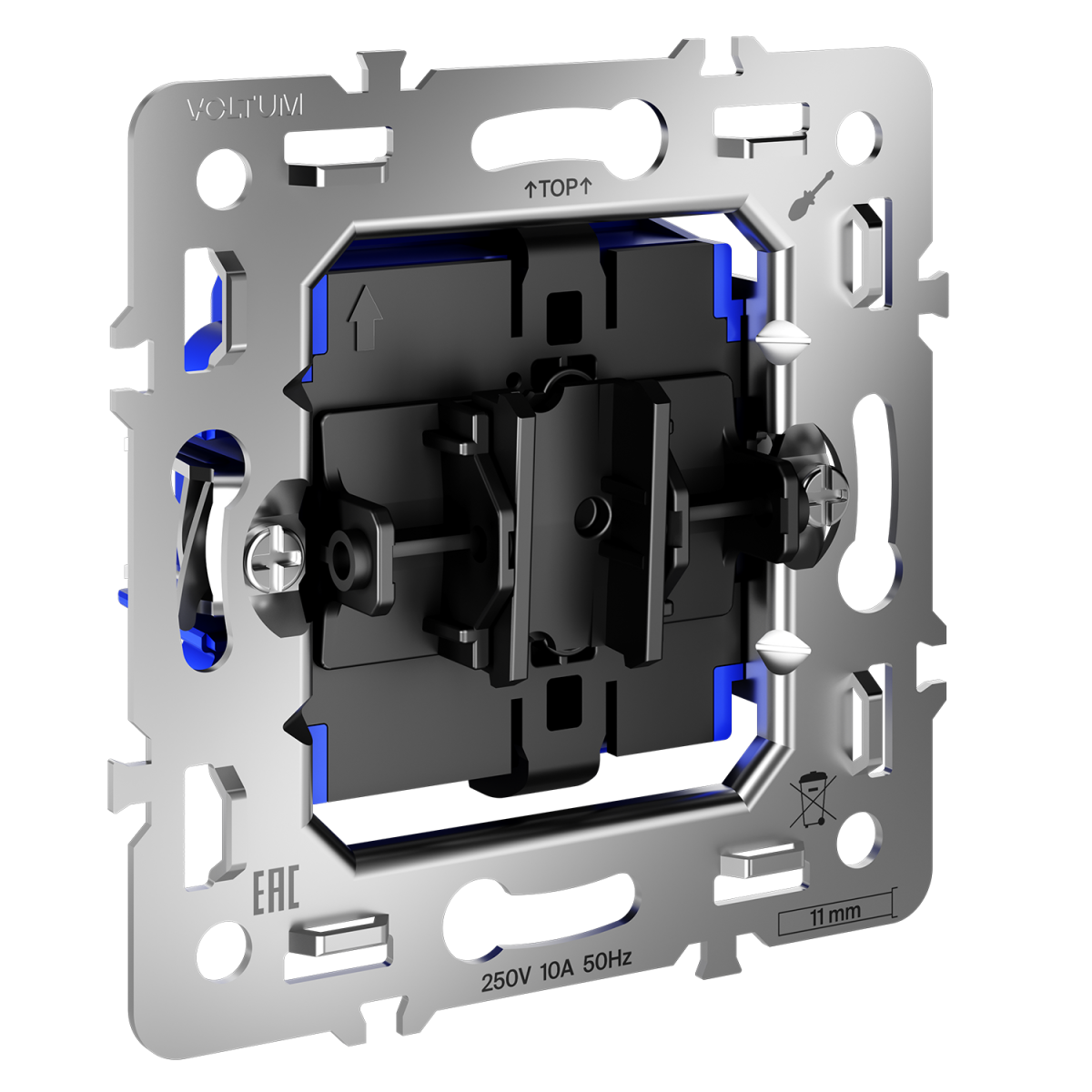 Механизм выключателя одноклавишного 10А Voltum S70 VLS0101M
