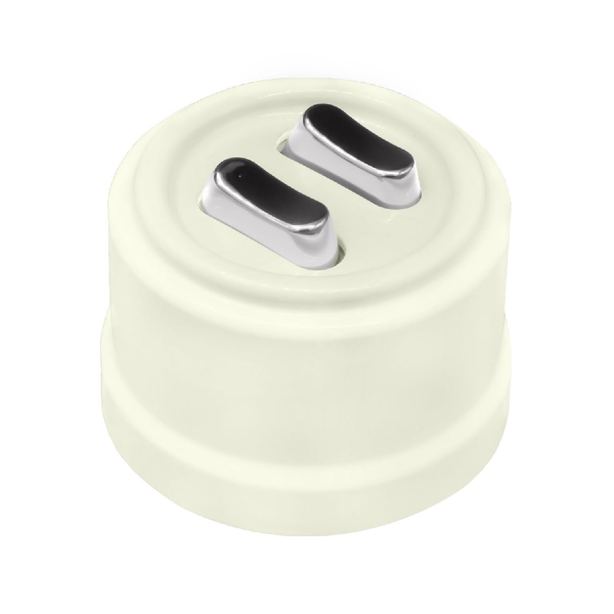 Выключатель двухклавишный Bironi Лизетта B1-222-211-S