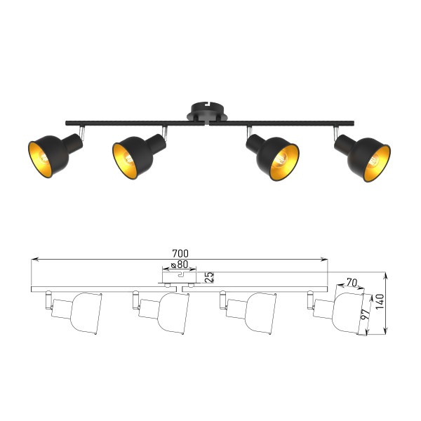 Спот Rivoli Jessica 7050-704 Б0054674