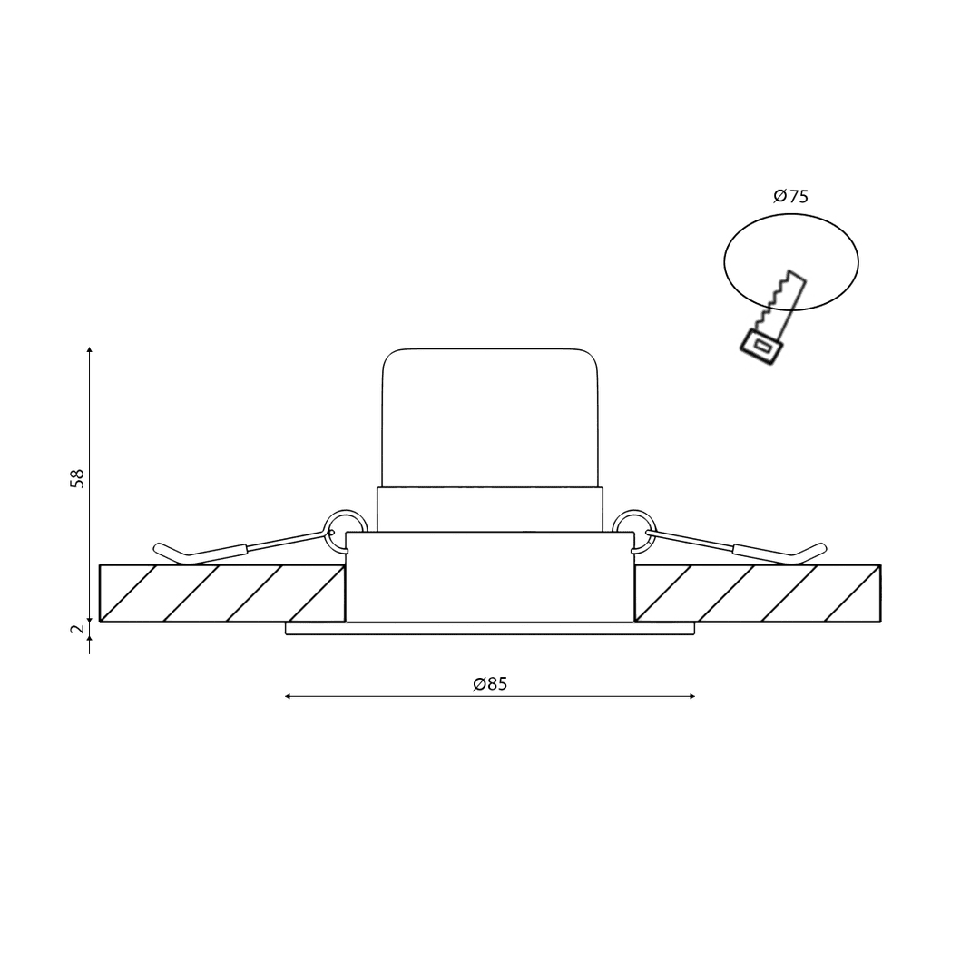 Встраиваемый светильник DesignLed KZ-DLB-7-NW 002346