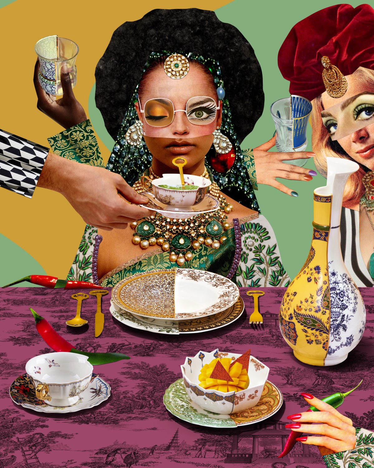 Блюдце с чашкой Kannauj Seletti Hybrid 09172 в Москве