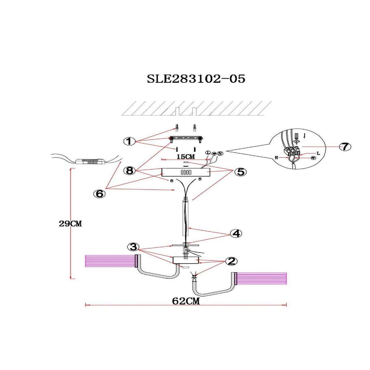 Потолочный светильник EVOLUCE SOLLA SLE283102-08