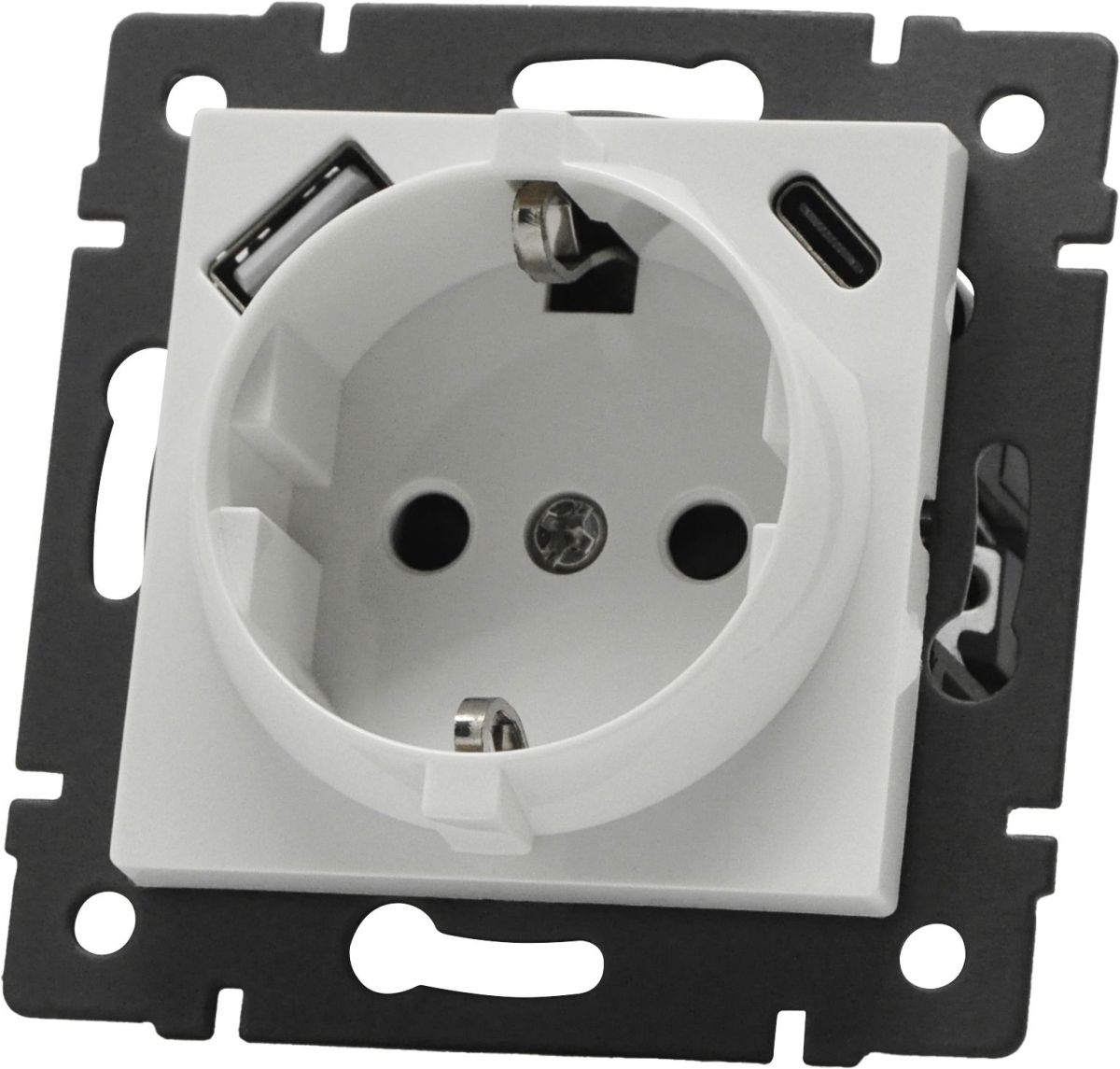 Механизм розетки с быстрой USB зарядкой Arlight SCT-MUAC-PL-WH-V (250V, 16A) 049822