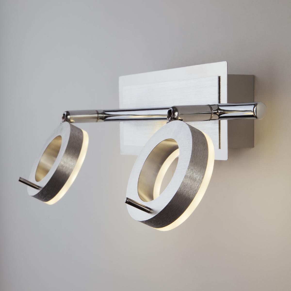 Настенный светодиодный светильник Eurosvet Wheel 20001/2 алюминий