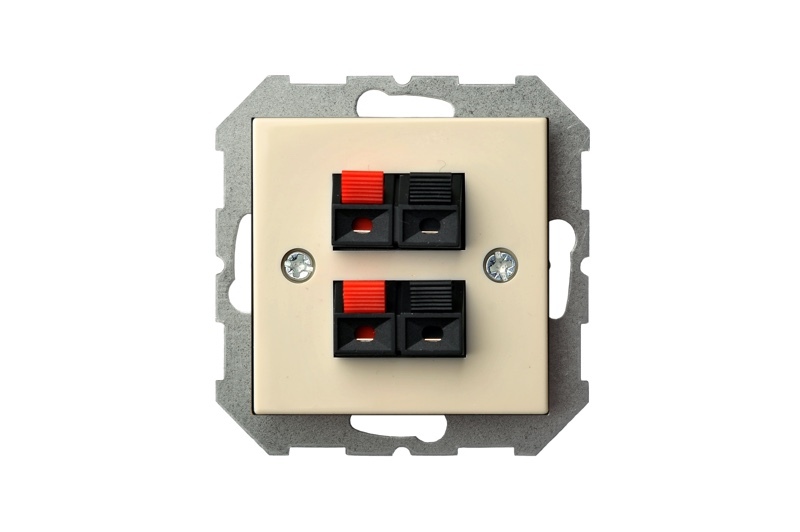 Аудио розетка двухместная Liregus Epsilon 28-087