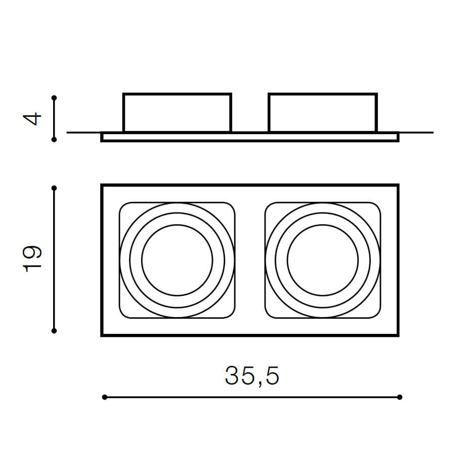 Встраиваемый светильник Azzardo Sisto 2 AZ2809