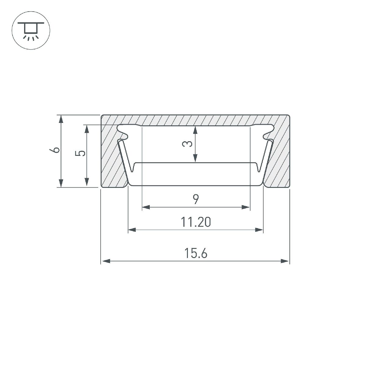 Профиль Arlight MIC-M-2000 ANOD 044541