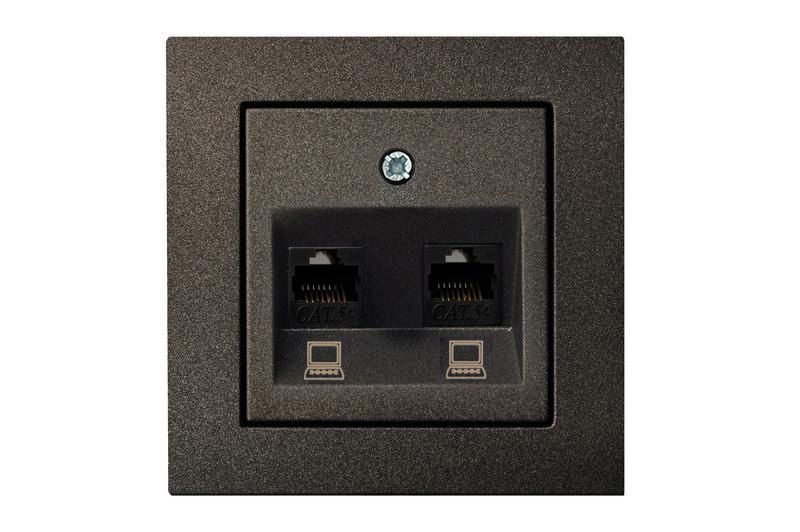 Розетка компьютерная двойная (2хRJ45) Liregus Epsilon 28-1151