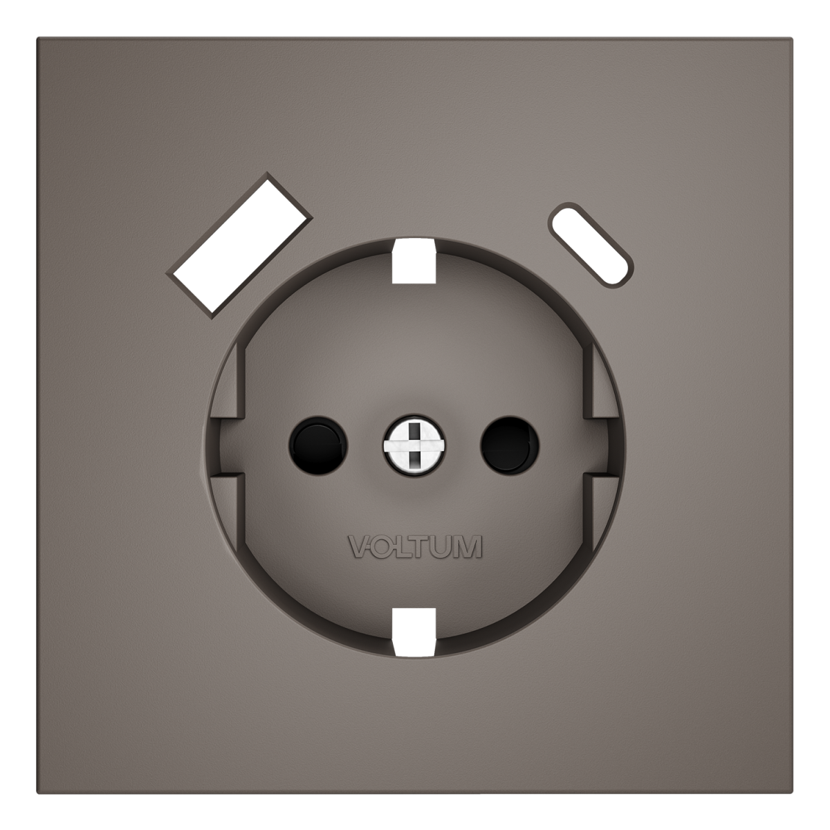 Накладка для розетки с заземлением и защитными шторками, с USB A+C Voltum S70 (капучино) VLS001014