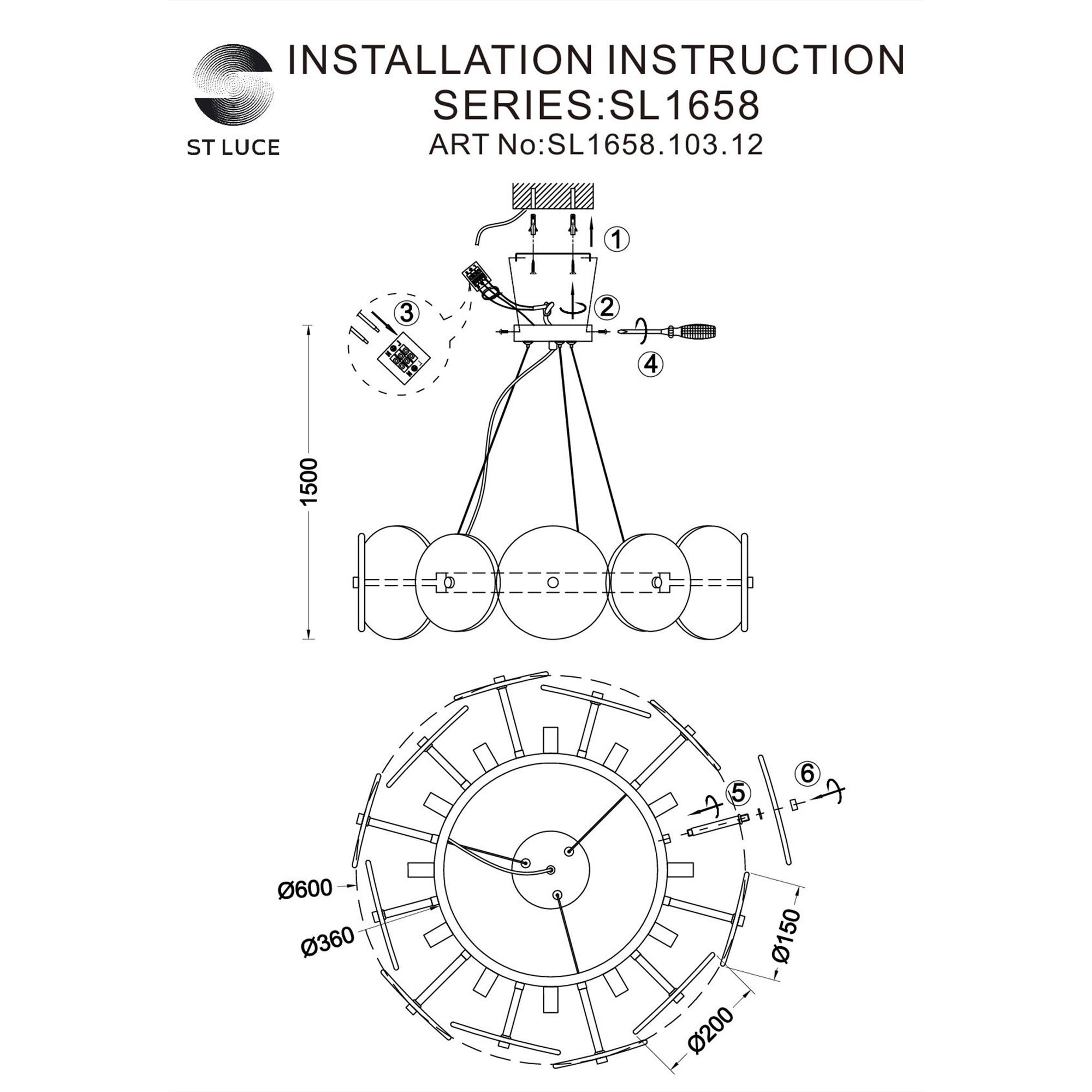 Подвесная люстра ST Luce Elsa SL1658.103.12
