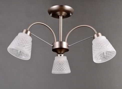 Люстра на штанге Elvan LU-38460/3-E14-Si+Wh